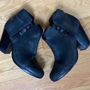 Rag & Bone Margot Distressed Leather Black Ankle Boots 36 US 6